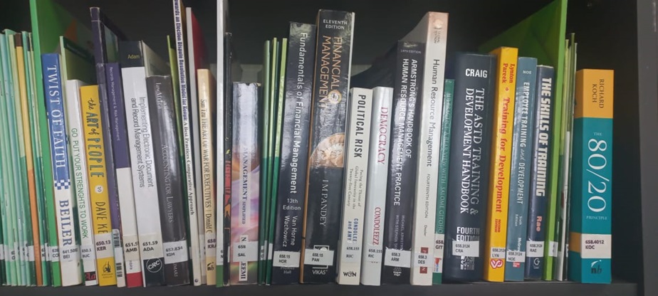 Books on the Resource Centre shelves